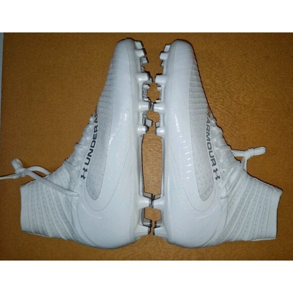 UNDER ARMOUR HIGHLIGHT 2 MC KNIT WHITE FOOTBALL CLEATS MEN\'S SIZE 9.5 NEW main image 8